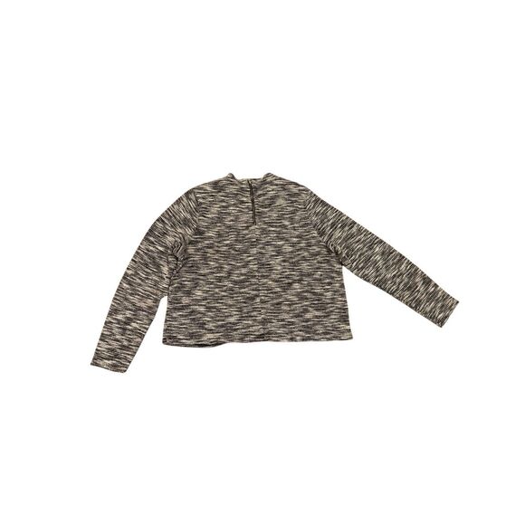 Women H&M Long Sleeve Black & White Crop Top Size XL Zipper Back Knit Sweater - Picture 5 of 7